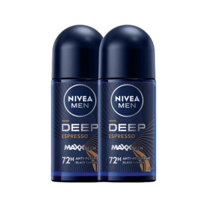 Шариковый дезодорант Nivea Men Deep Espresso, 50 мл, 50 мл, набор 2 шт. (NIVEA MEN Deep Espresso Roll-On 50ml x2)