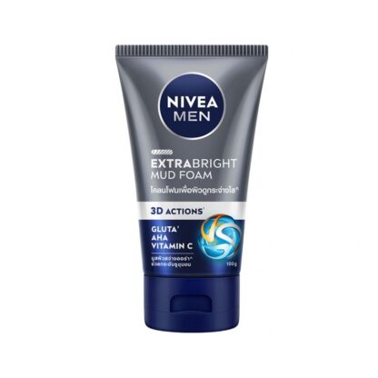Мужская пенка для умывания Nivea Men Extra White Mud Foam, 100 г (Nivea Men Extra White Mud Foam 100 g)