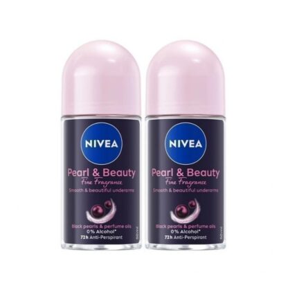 Шариковый дезодорант Nivea Pearl & Beauty Fine Fragrance, 50 мл, 50 мл, набор 2 шт. (NIVEA Pearl & Beauty Fine Fragrance Roll On 50ml x2)