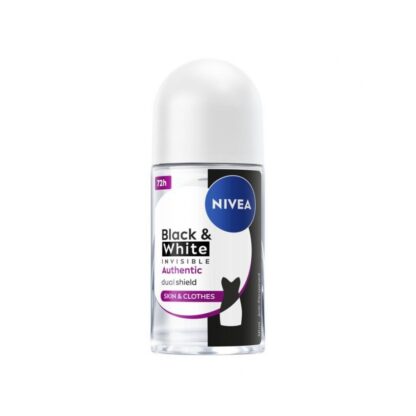 Шариковый антиперспирант Nivea Black & White Authentic, 50 мл (NIVEA Roll-On Black & White Authentic 50ml)