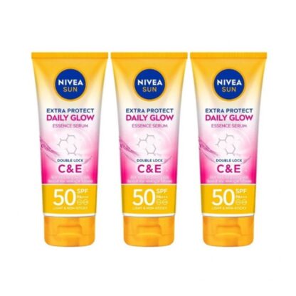 Солнцезащитный лосьон для тела Nivea Sun Extra Protect Daily Glow SPF 50, 180 мл, набор 3 шт. (Nivea Sun Extra Protect Daily Glow Body SPF50 PA+++ 180 ml x3)