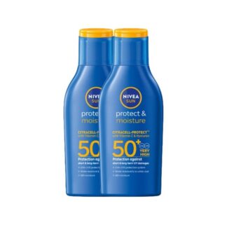 Солнцезащитный лосьон для тела Nivea Sun Protect & Moisture SPF 50+, 125 мл (Nivea Sun Protect & Moisture SPF50+ UVA/UVB Body Lotion 125 ml)