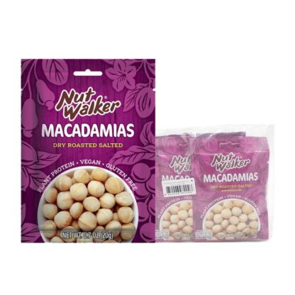 Орехи макадамия Nut Walker жареные солёные, 20 г (NUT WALKER Dry Roasted Salted Macadamias 20g)