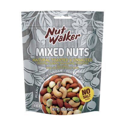 Ореховое ассорти Nut Walker, жареное без соли, 454 г (NUT WALKER Mixed Nut Natural Toasted Unsalted 454g)