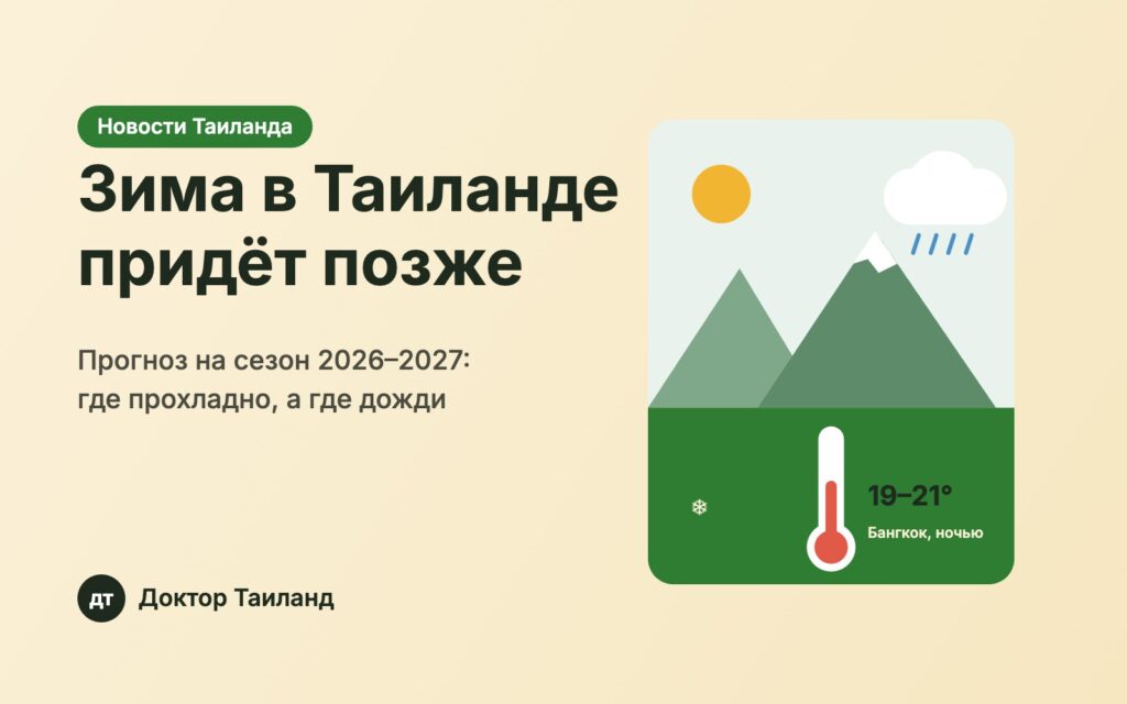 Прогноз прохладного сезона в Таиланде 2026–2027