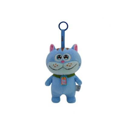 Брелок-игрушка Oceantoys Cat Neko, голубой, стоит, 6 дюймов (OCEANTOYS Cat Neko Blue Standing Plush Keychain 6in)