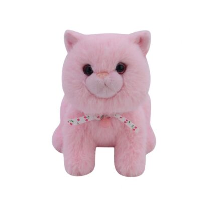 Плюшевая персидская кошка Oceantoys Cat Persian, розовая, 8 дюймов (OCEANTOYS Cat Persian Pink Sitting Plush 8in)
