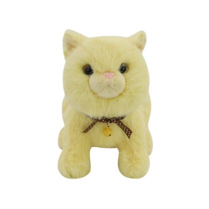 Плюшевая персидская кошка Oceantoys Cat Persian, жёлтая, 8 дюймов (OCEANTOYS Cat Persian Yellow Sitting Plush 8in)