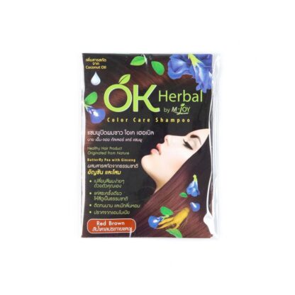 Оттеночный шампунь OK Herbal Color Care, красно-коричневый, 30 мл (OK Herbal Color Care Shampoo Red Brown 30 ml)