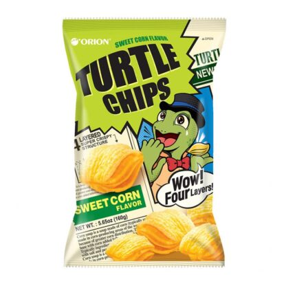 Чипсы Orion Turtle Chips со вкусом сладкой кукурузы, 160 г (ORION Turtle Chips Sweet Corn Flavor 160g)