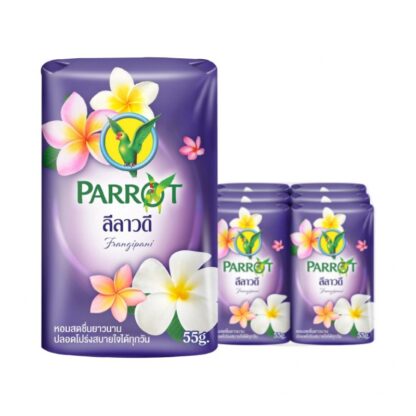Мыло Parrot Violet с ароматом франжипани, 55 г, набор 6 шт. (PARROT Soap Violet 55g x6)