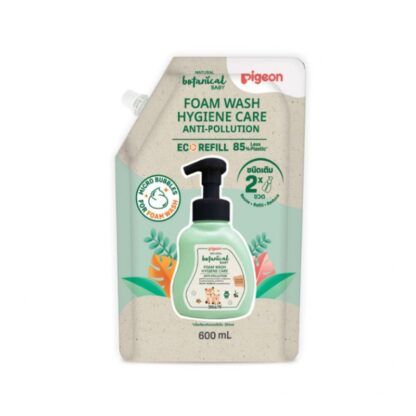 Детская пенка для купания Pigeon Natural Botanical, запасной блок, 600 мл (Pigeon Natural Botanical Baby Foam Wash Refill 600ml)