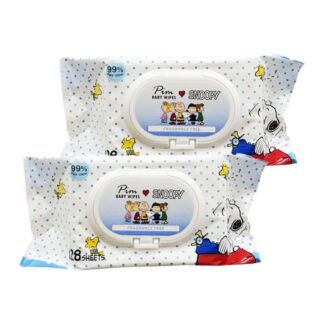 Детские влажные салфетки Pim Snoopy, 128 шт., набор 2 шт. (PIM Baby Wipes Snoopy 128 sheets x2)