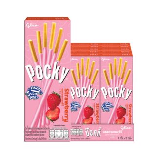Бисквитные палочки Pocky в клубничной глазури, 19 г (POCKY Strawberry 19g)