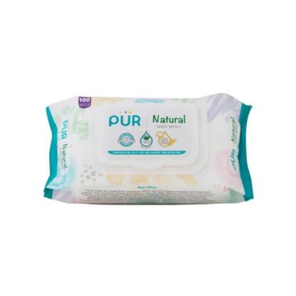 Детские влажные салфетки PUR Natural Baby Wipes с натуральными экстрактами, 100 шт. (PUR Natural Baby Wipes 100 sheets)