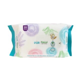 Детские влажные салфетки PUR Natural Baby Wipes с натуральными экстрактами, 20 шт. (PUR Natural Baby Wipes 20 sheets)
