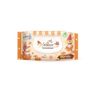 Органические влажные салфетки Saker Premium, XXL, 80 шт. (SAKER Premium Organic Wipes XXL 80 sheets)