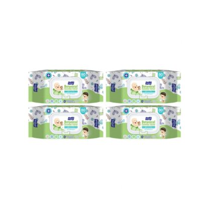 Детские влажные салфетки Sanisoft с экстрактом огурца, 80 шт., набор 4 шт. (SANISOFT Baby Wipes Cucumber 80 sheets x4)