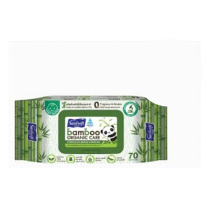 Детские влажные салфетки Sanisoft Bamboo Organic Care, 70 шт. (Sanisoft Bamboo Organic Care Baby Wipes 70 sheets)