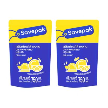 Средство для мытья посуды Savepak, 750 мл, набор 2 шт. (SAVEPAK Dishwashing Liquid 750ml x2)