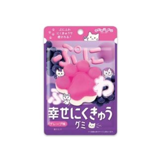 Мармелад Senjakuame Shiawase «Кошачья лапка» со вкусом винограда, 30 г (Senjakuame Shiawase Cat Paw Grape Gummy 30g)