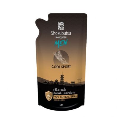 Мужской крем для душа Shokubutsu Cool Sport, 400 мл (Shokubutsu Shower Cream For Men Cool Sport 400 ml)