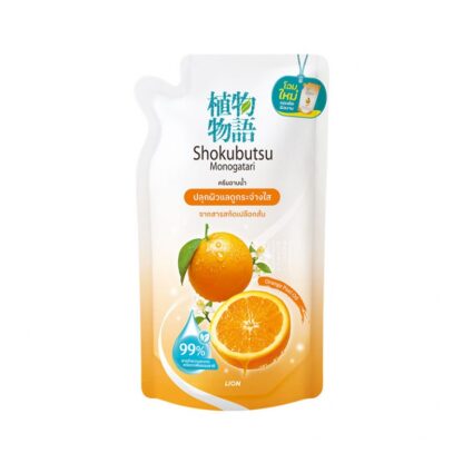 Крем для душа Shokubutsu с апельсином, сменный блок, 400 мл (Shokubutsu Shower Cream Orange Refill 400 ml)