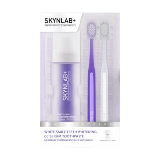 Отбеливающая зубная паста Skynlab White Smile CC Serum с двумя щётками в наборе, 50 мл (Skynlab Toothpaste White Smile Teeth Whitening CC Serum 50 ml with 2 Toothbrushes)