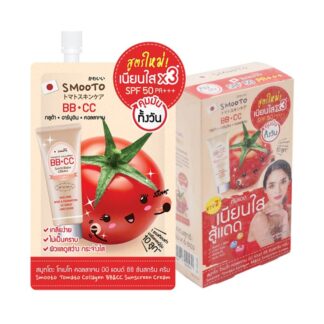 ВВ и СС крем с SPF Smooto Tomato Collagen, 8 г (Smooto Tomato Collagen BB & CC Sunscreen Cream 8 g)