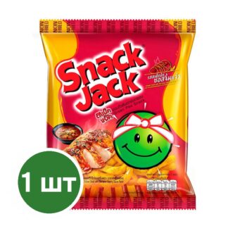 Снек из зелёного горошка Snack Jack «Курица с тайским соусом», 65 г (SNACK JACK Green Pea Snack Chicken Steak Thai Spicy Sauce 65g)