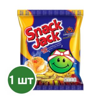 Снек из зелёного горошка Snack Jack «Острые гребешки», 62 г (SNACK JACK Green Pea Snack Spicy Volcano Scallops 62g)