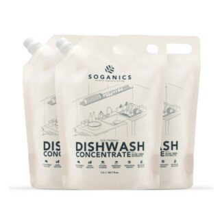 Концентрат для мытья посуды Soganics с алоэ вера (сменная упаковка), 1,5 л, набор 3 шт. (SOGANICS Dishwash Concentrate with Aloe Vera Extract Refill 1.5L x3)