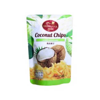 Хрустящие кокосовые чипсы Sriwanna Gold, 40 г (SRIWANNAGOLD Coconut Chips 40g)