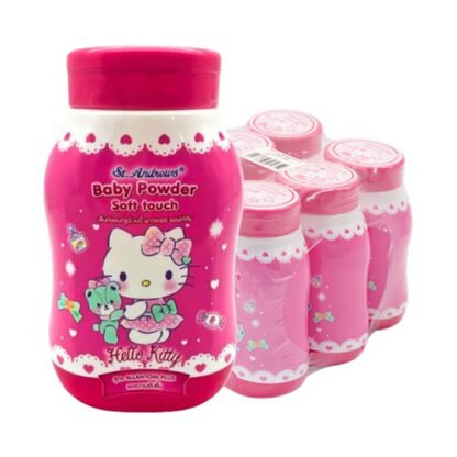 Детская присыпка St.Andrews Hello Kitty, 45 г, набор 6 шт. (ST.ANDREWS Baby Powder Hello Kitty 45g x6)