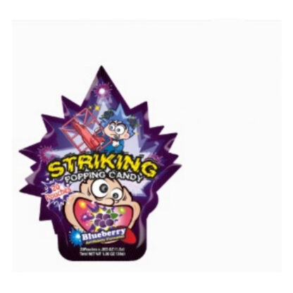 Взрывная карамель Striking Popping со вкусом черники, 30 г (STRIKING POPPING Popping Candy Blueberry 30g)