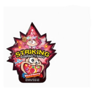 Взрывная карамель Striking Popping со вкусом клубники, 30 г (STRIKING POPPING Popping Candy Strawberry 30g)