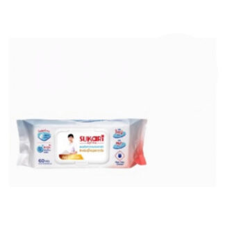 Влажные салфетки для взрослых Sukari, 60 шт. (Sukari Adult Wipes 60 sheets)