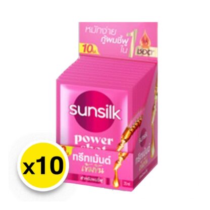 Маска-уход Sunsilk Power Shot Smooth Revival, 10 саше по 20 мл (SUNSILK Power Shot Treatment Smooth Revival 20ml x 10)