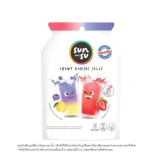 Желе Sunsu со вкусом чая из анчана с юдзу и клубникой, 96 г (Sunsu Butterfly Pea Yuzu + Strawberry Tea Jelly 96g)