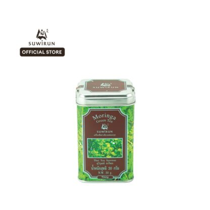 Зелёный чай с морингой Suwirun в жестяной банке, 30 г (Suwirun Moringa Green Tea 30g)