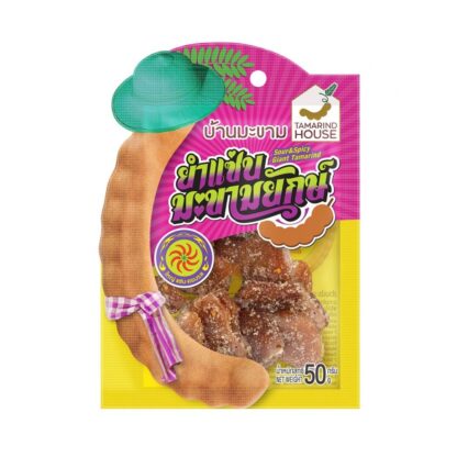 Кисло-острый гигантский тамаринд Tamarind House, 50 г (Tamarind House Sour and Spicy Giant Tamarind 50g)