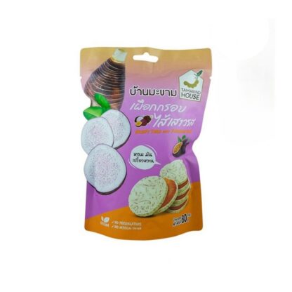 Чипсы из таро со вкусом маракуйи Tamarind House, 80 г (Tamarind House Taro Passion Fruit 80g)