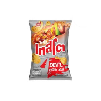 Рифлёные картофельные чипсы Tasto Devil острые барбекю, 69 г (TASTO Devil Ridge Cut Potato Chips BBQ Spicy 69g)