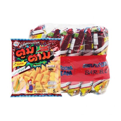 Кукурузный снек Toomtam со вкусом барбекю, 23 г, набор 12 шт. (TOOMTAM Corn Extrude Snack Bbq 23g x12)