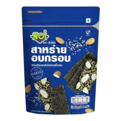 Хрустящие водоросли с ломтиками миндаля NOI Original, 40 г (NOI Crispy Seaweed with Almond Slices Original 40g)
