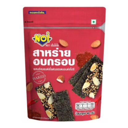 Хрустящие водоросли с миндалём острые NOI Hot and Spicy, 40 г (NOI Crispy Seaweed with Almond Slices Hot and Spicy 40g)