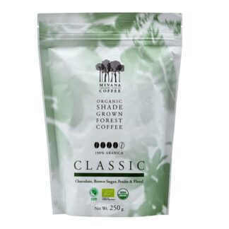 Молотый кофе Mivana Classic Organic Arabica, 250 г (Mivana Roasted And Ground Coffee Beans Classic Organic Arabica 250g)