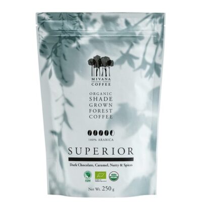 Молотый кофе Mivana Superior Blend Organic Arabica, 250 г (Mivana Roasted And Ground Coffee Beans Superior Blend Organic Arabica 250g)