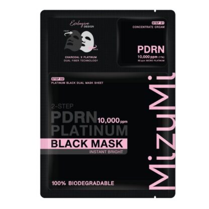 Чёрная маска для лица MizuMi PDRN Platinum Instant Bright, 30 мл (MizuMi PDRN Platinum Black Mask Instant Bright 30ml)