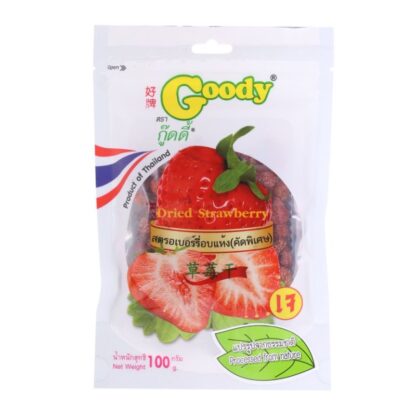Сушёная клубника Goody, 100 г (Goody Dried Strawberry 100g)